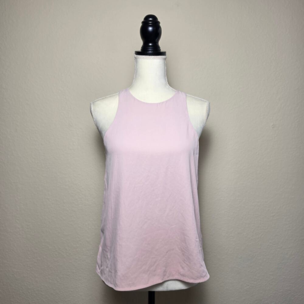 Everlane Pink High Neck Sleeveless Blouse 2